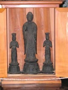 県指定 篠本新善光寺銅造阿弥陀三尊立像の画像