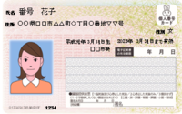 利用者証明用電子証明書を格納したマイナンバーカードの画像